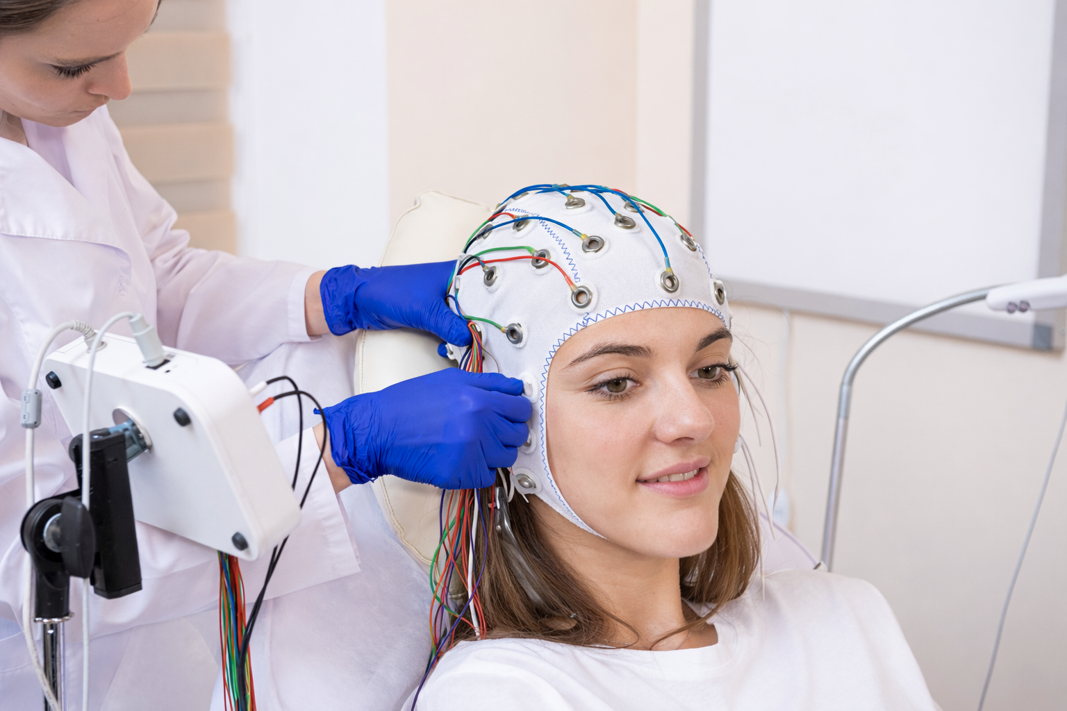 EEG test in progress